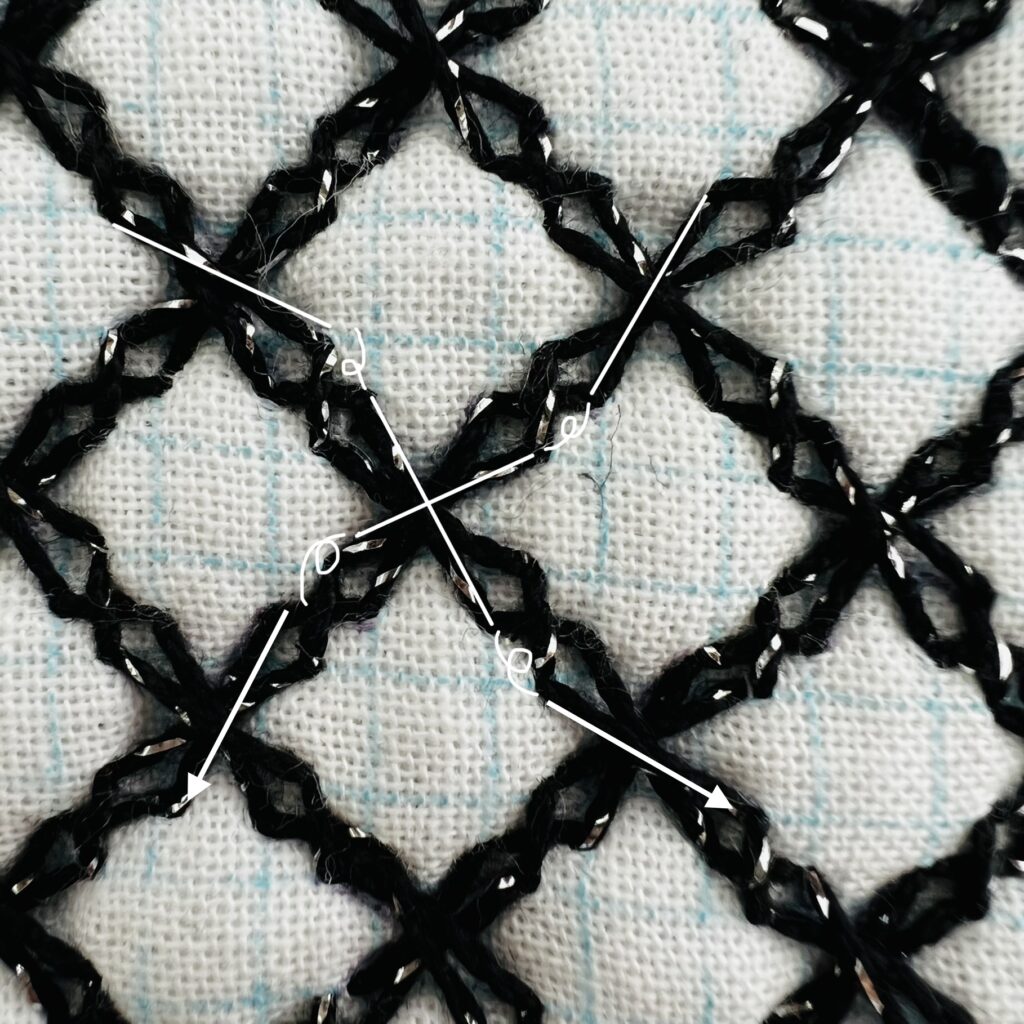 十字花アレンジの刺し方画像