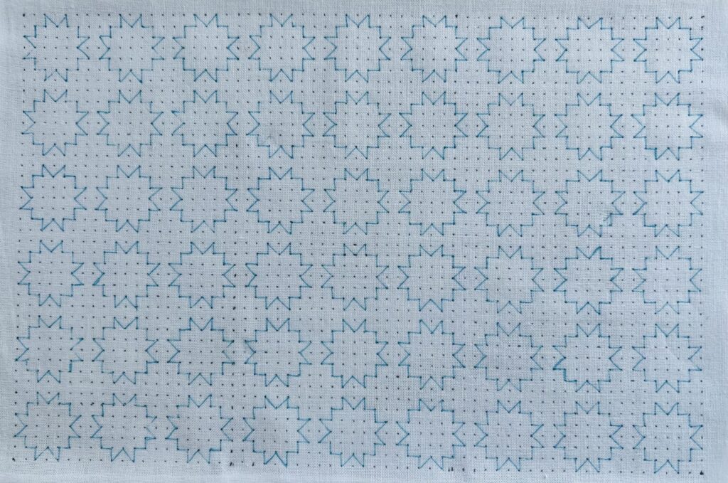 刺し子菊の花の書き方画像