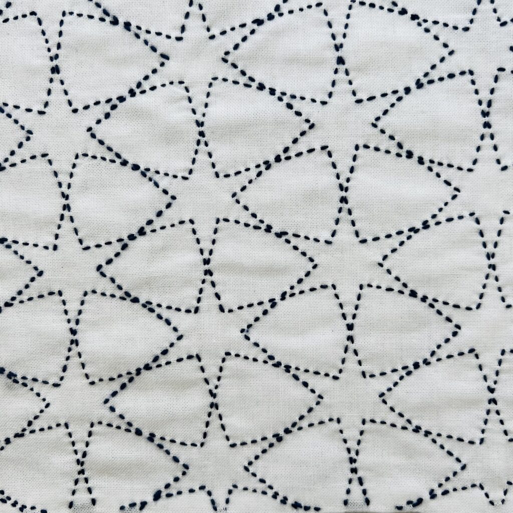 刺し子の朝顔の画像