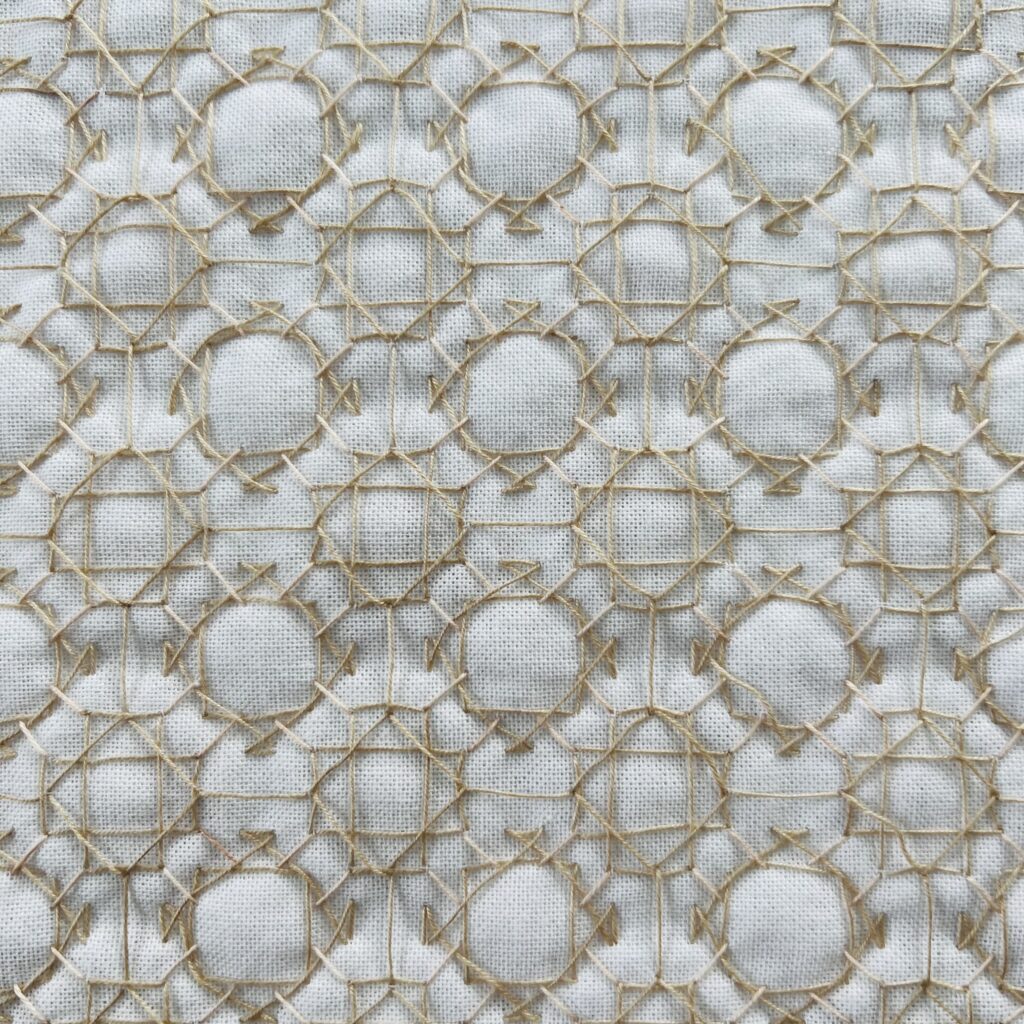 刺し子の菊の花裏側画像