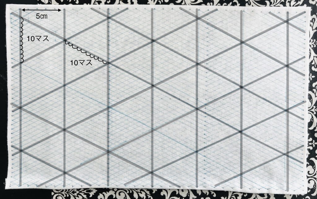 刺し子の朝顔の書き方画像