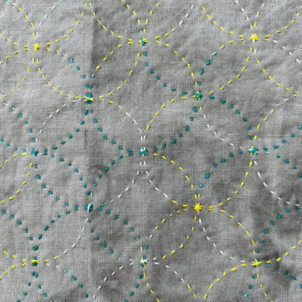 刺し子七宝つなぎの裏側画像