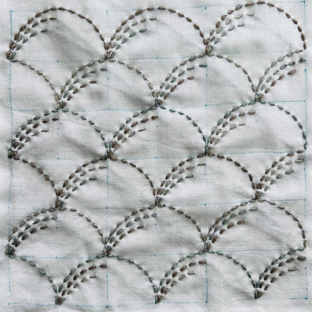 刺し子野分の刺し方画像