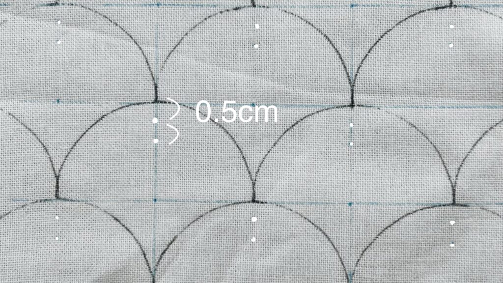 刺し子野分の書き方画像