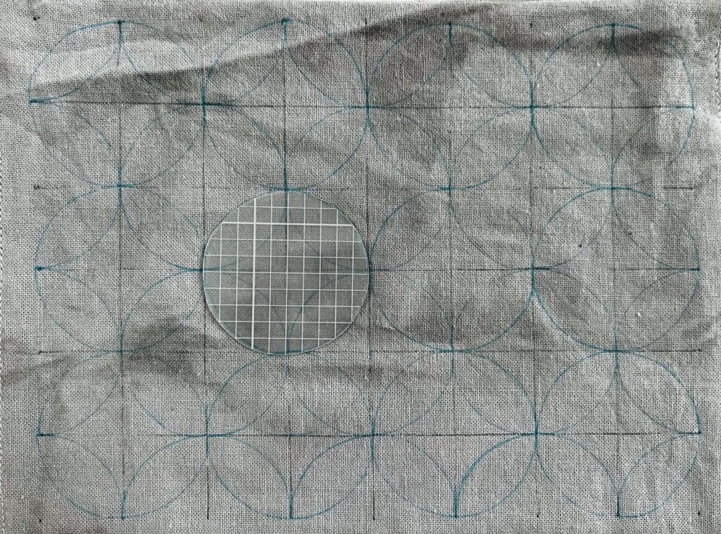 刺し子七宝つなぎの下書き画像