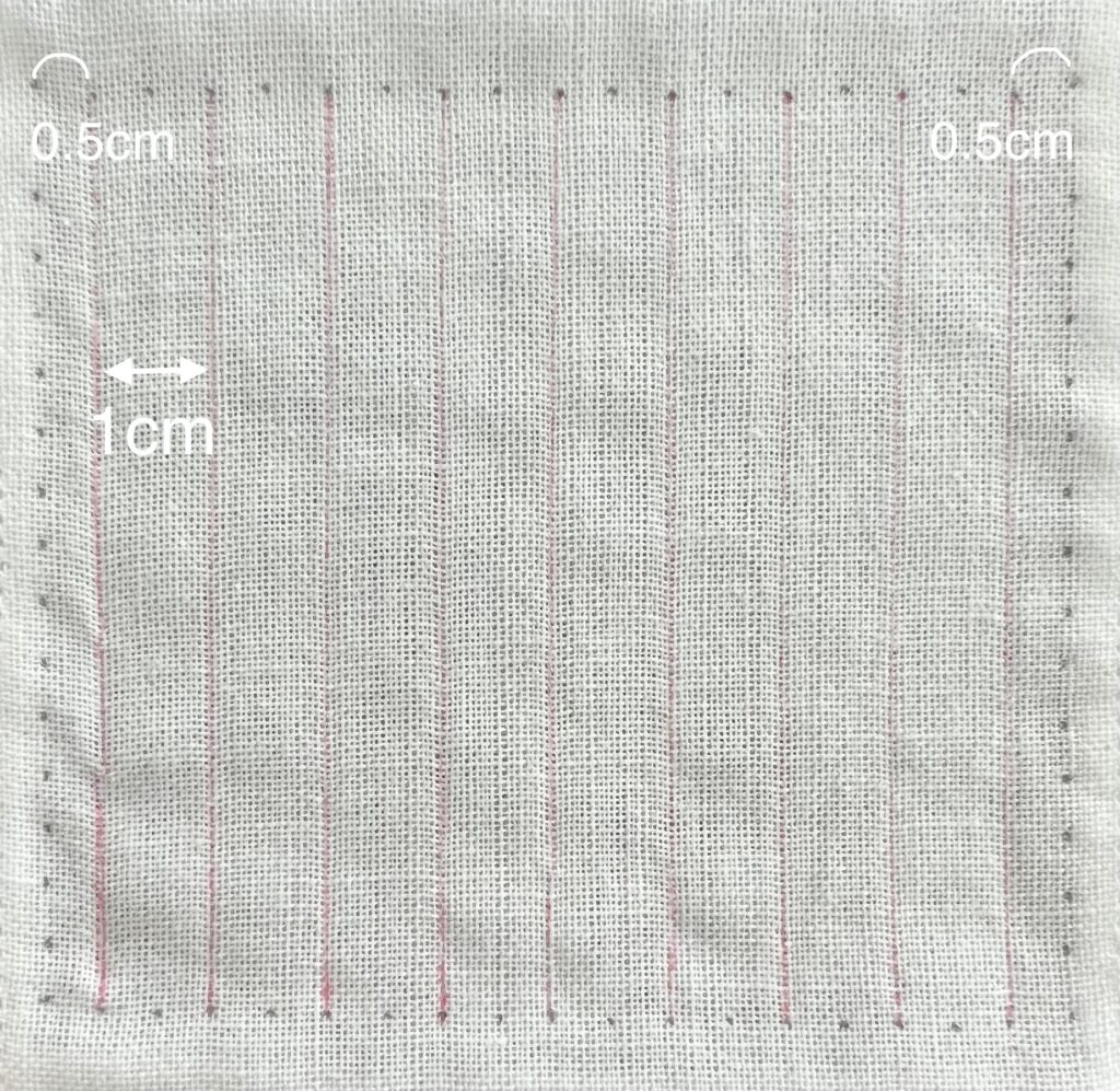 刺し子ひと目籠目の書き方画像