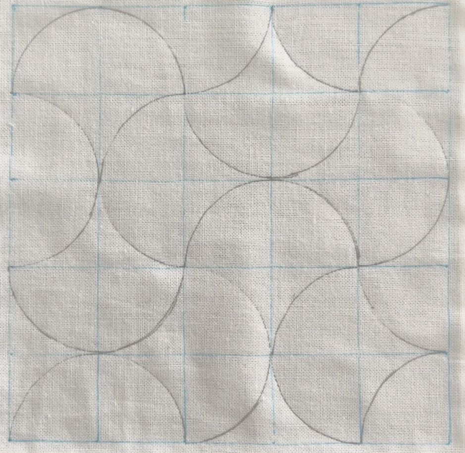 刺し子半丸つなぎの書き方画像