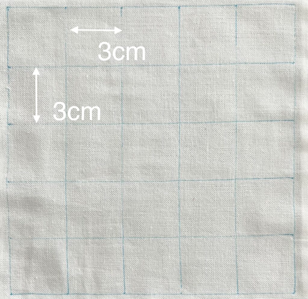 刺し子半丸つなぎの書き方画像