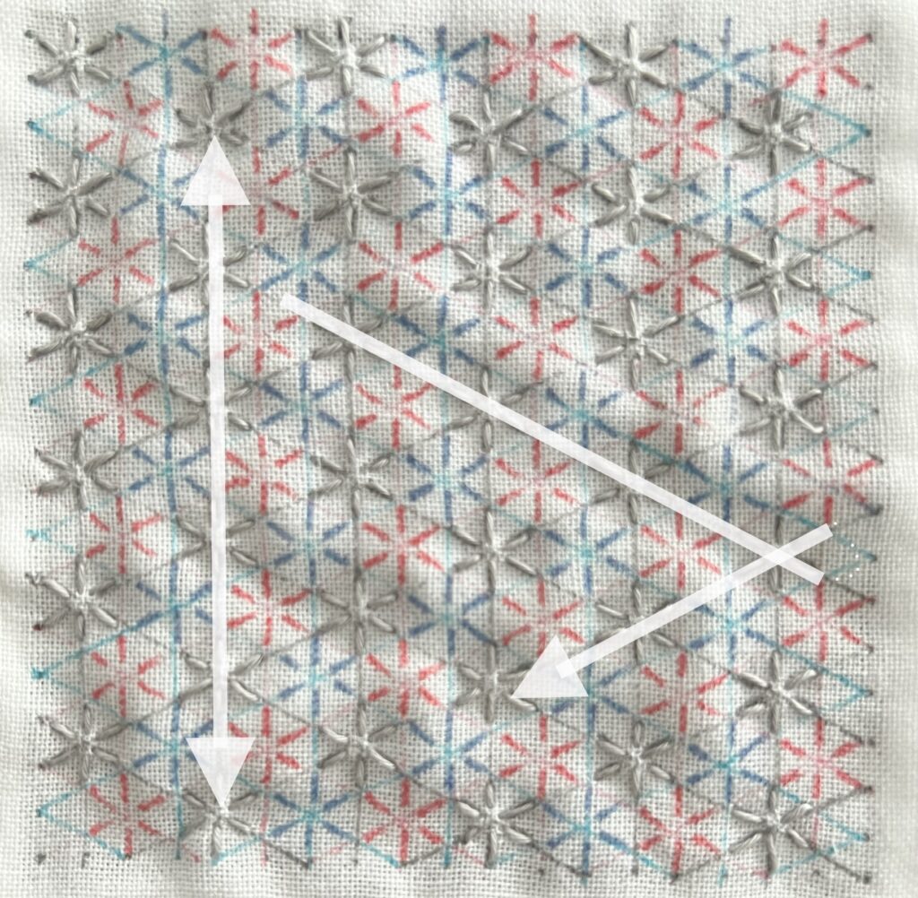 刺し子小花刺しの刺し方画像