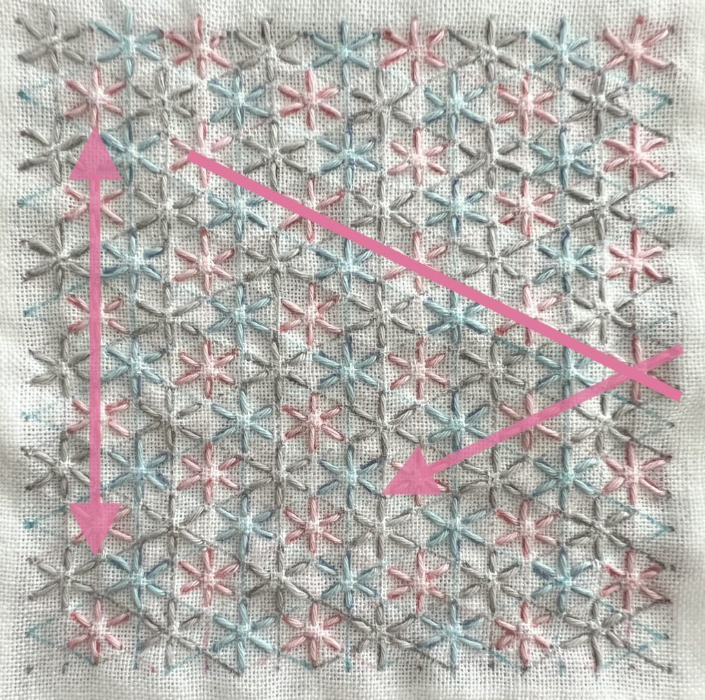 刺し子小花刺しな刺し方画像