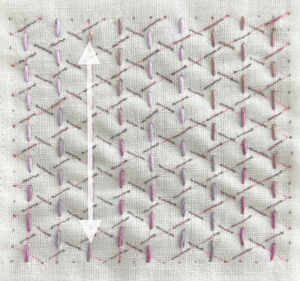 刺し子一目籠目の刺し方画像