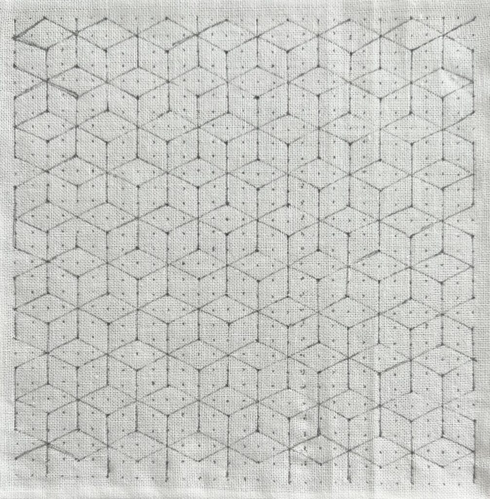 刺し子寄木の書き方画像