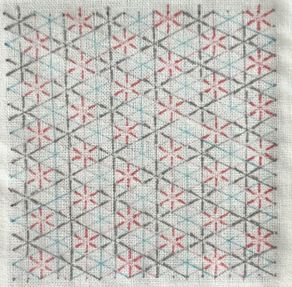 刺し子小花刺しの書き方画像