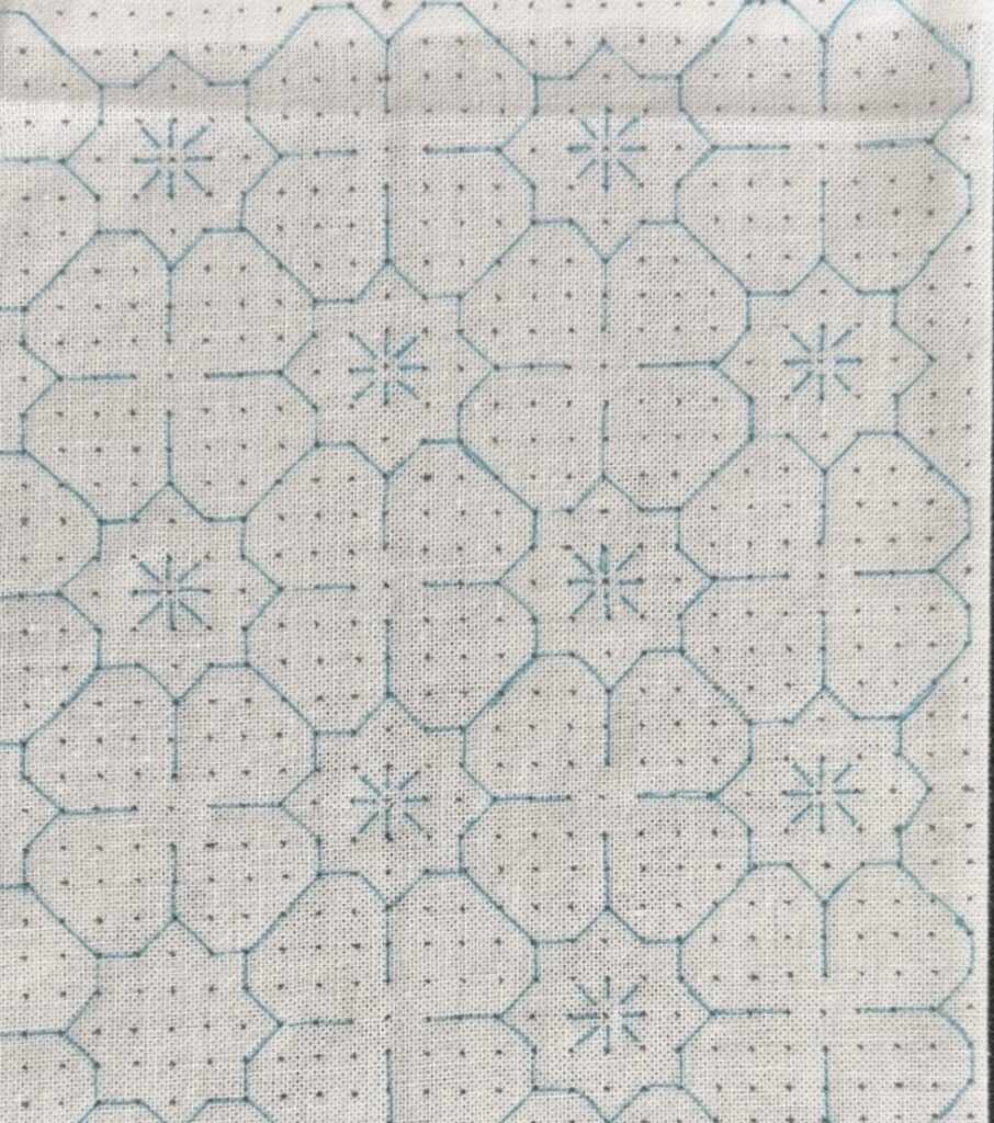 刺し子花のような模様の書き方画像