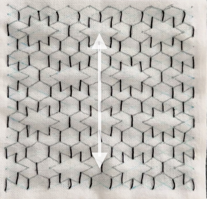 刺し子変わり亀甲の刺し方画像