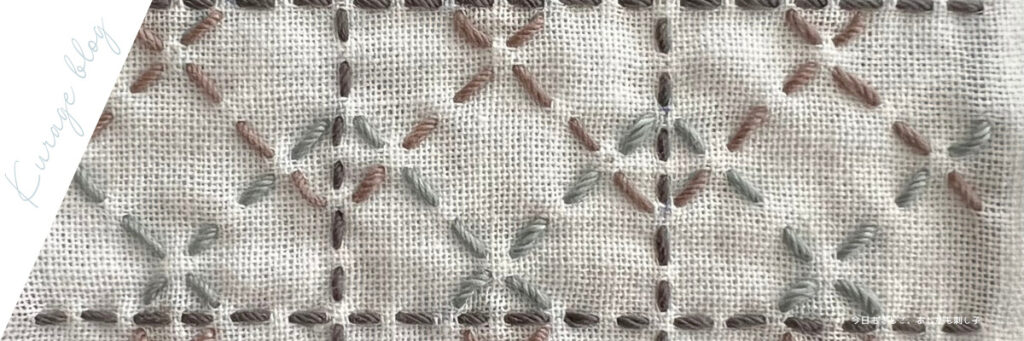 刺し子の比翼井桁の画像