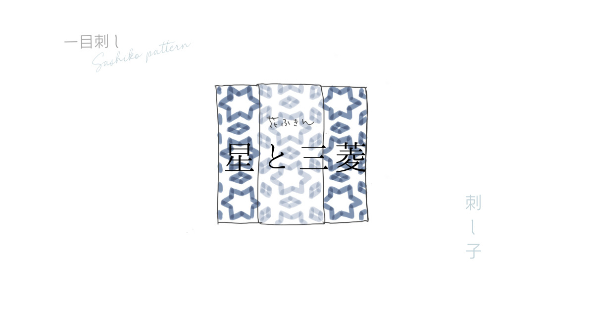 刺し子星と三菱のアイキャッチ画像