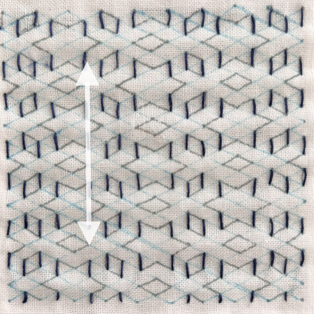 刺し子の星と三菱の刺し方画像