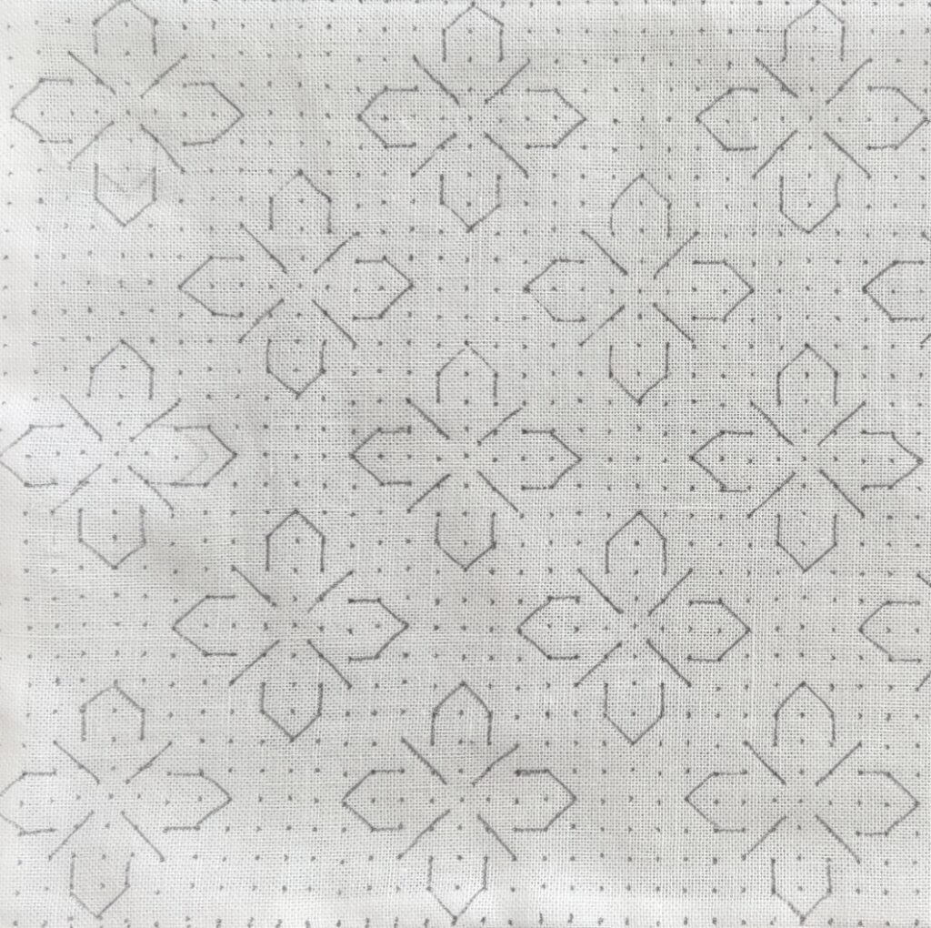 花の刺し子Iの書き方画像