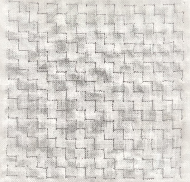 刺し子矢羽根の書き方画像