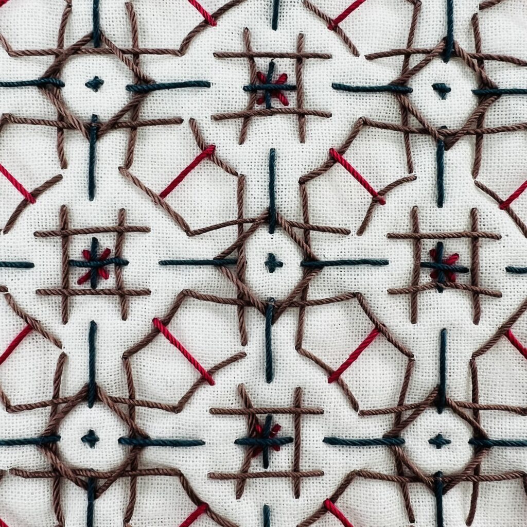 花の刺し子Iのうら側画像