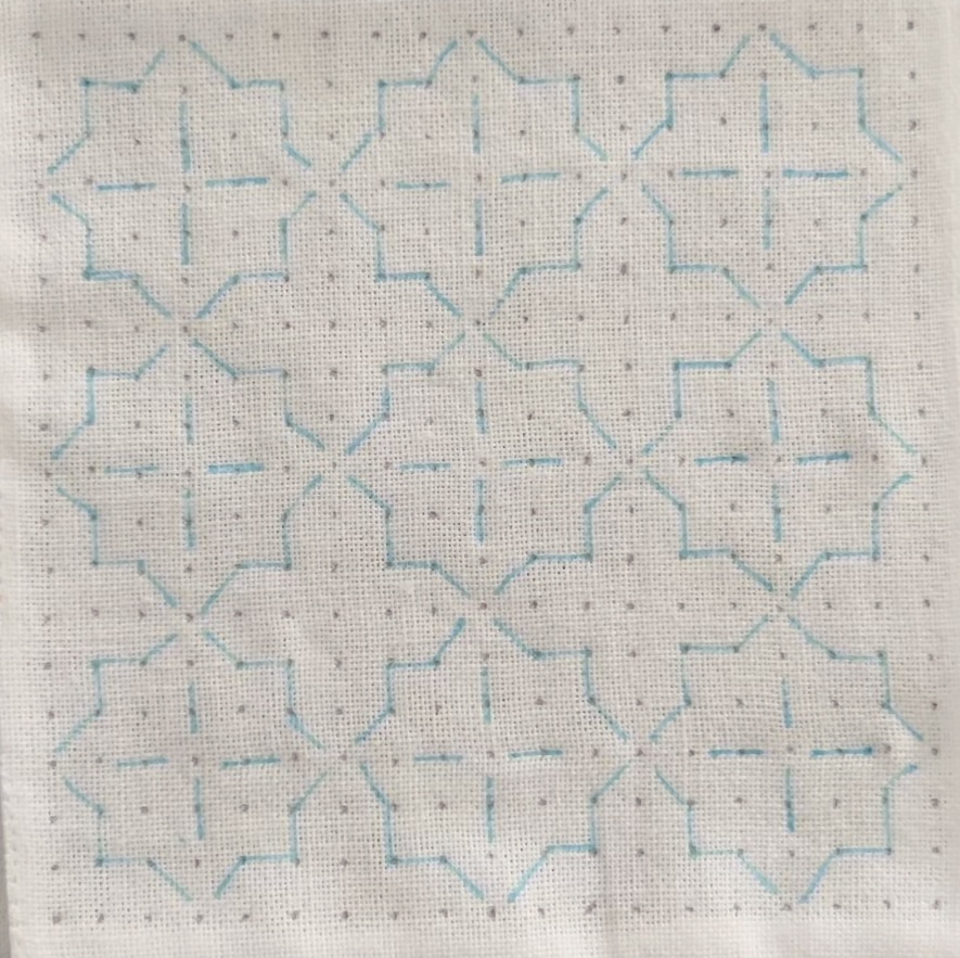 刺し子花車の書き方画像