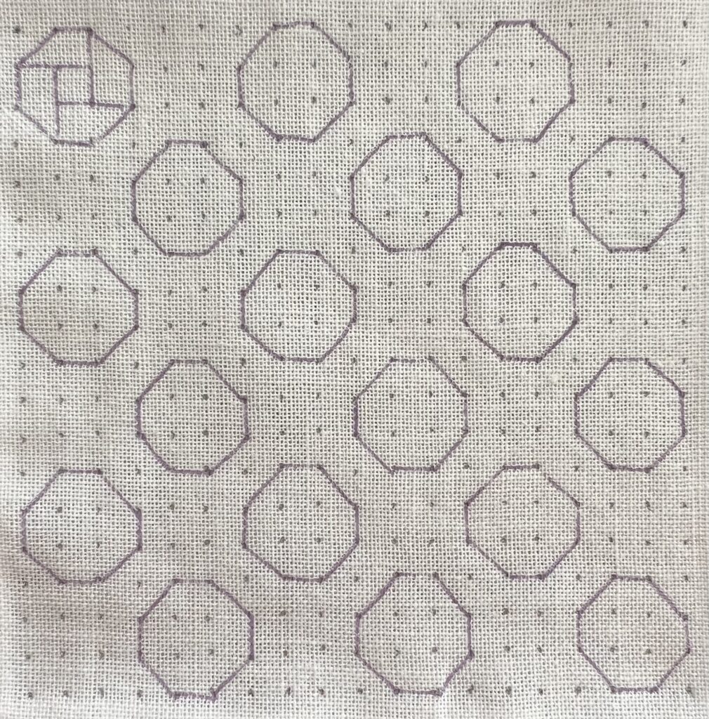 刺し子ローズガーデンの書き方画像