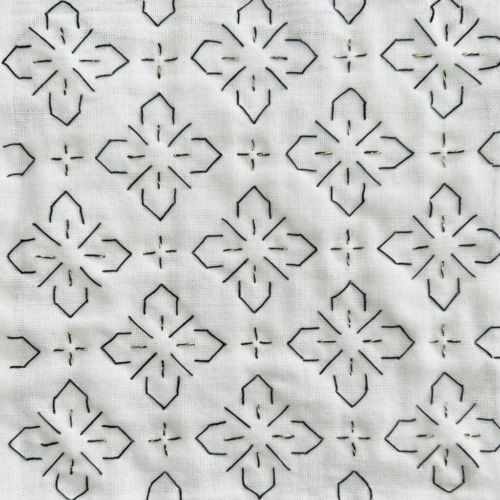 花の刺し子の画像