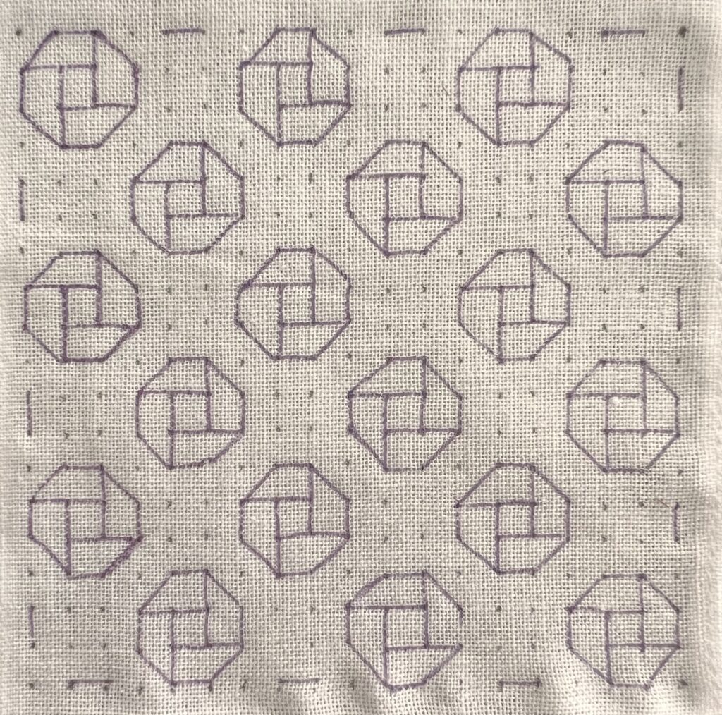 刺し子ローズガーデンの書き方画像