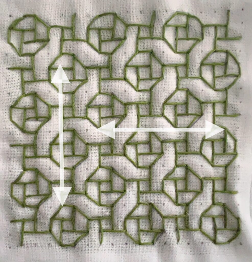 刺し子ローズガーデンの刺し方画像