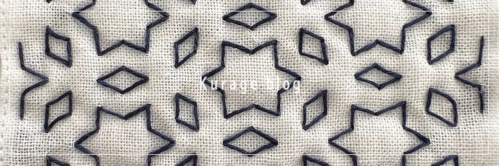 刺し子の星と三菱の画像