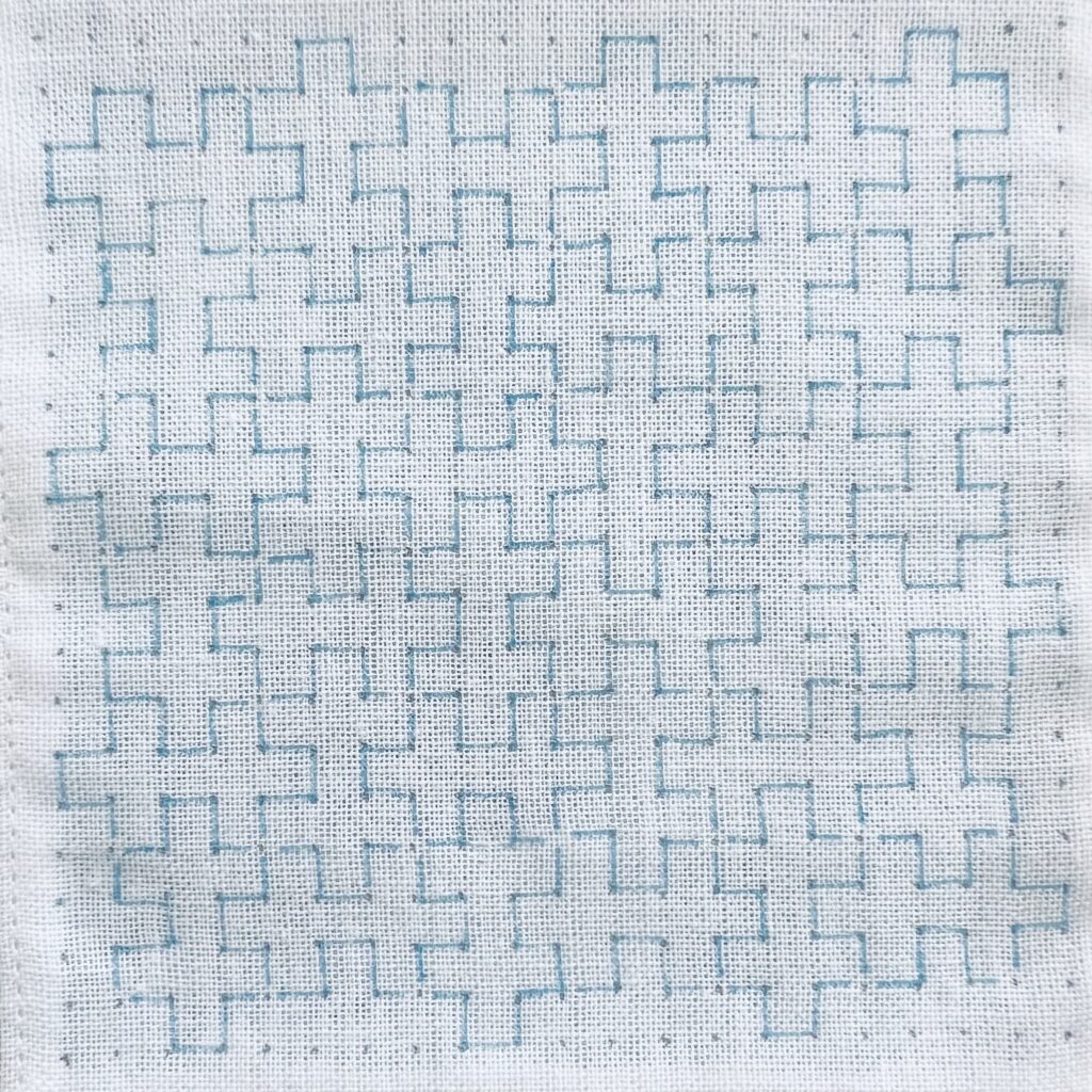 刺し子変わり卍つなぎの画像