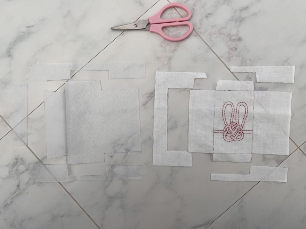 刺し子のポチ袋の作り方画像