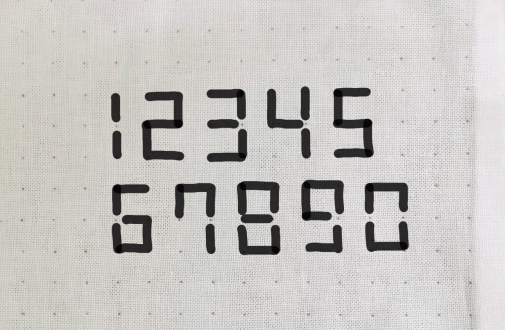 デジタル数字の描き方画像