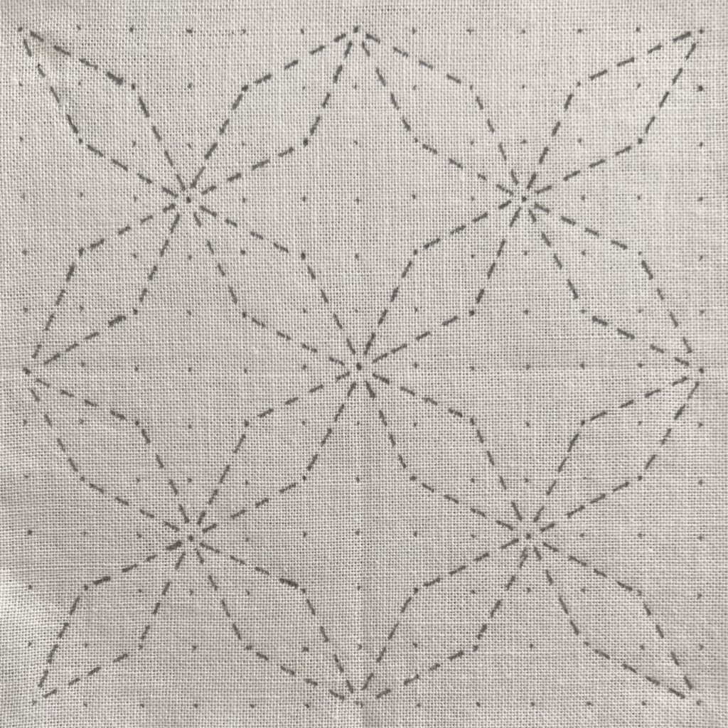 刺し子変わり麻形文の書き方画像