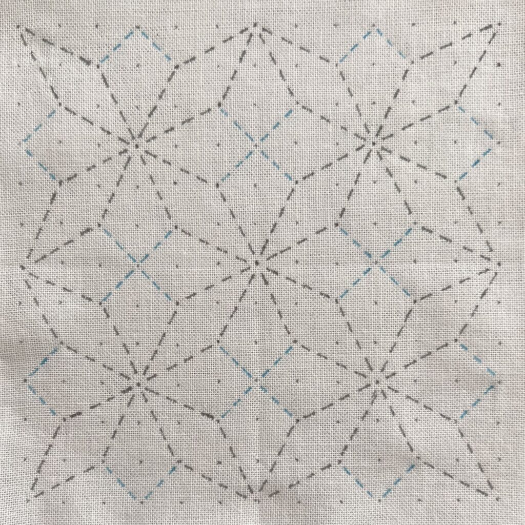 刺し子の変わり麻形文の書き方画像