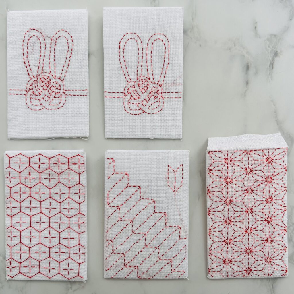 刺し子のポチ袋の画像