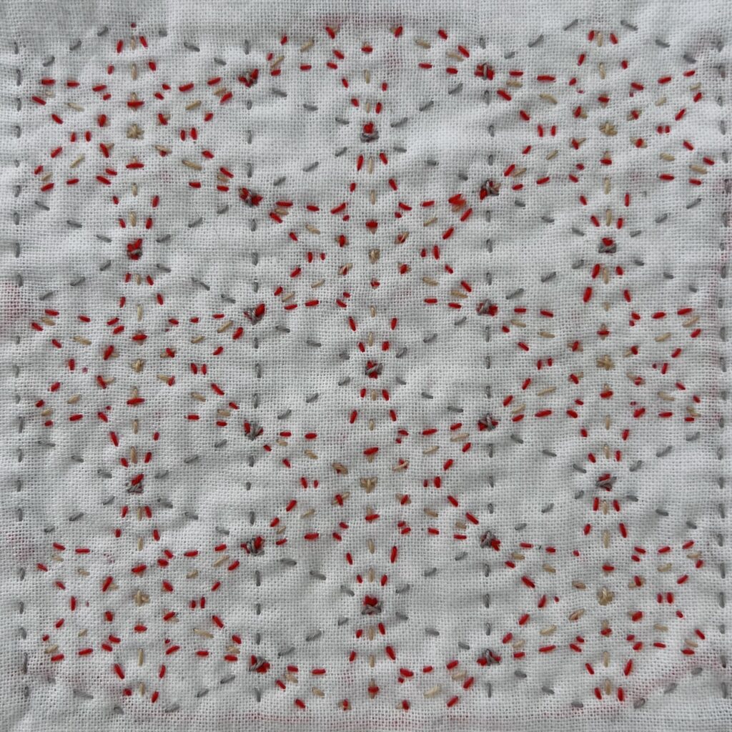 刺し子重ねりんどうの裏側画像