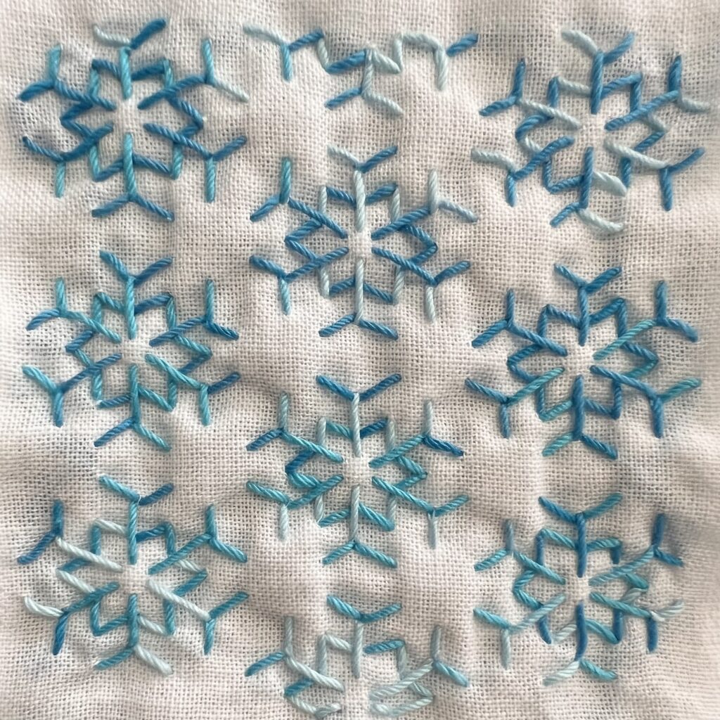 刺し子の雪の結晶Ⅱの画像