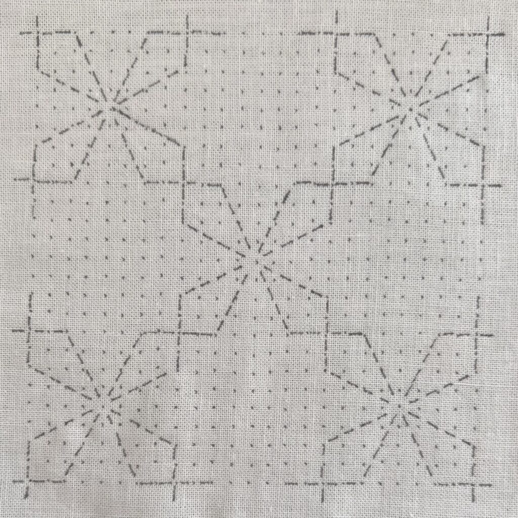 刺し子変わり角七宝の描き方画像