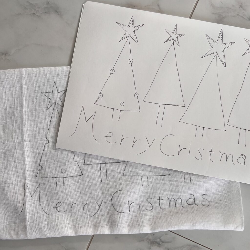 手書き風クリスマスツリーのレイアウト画像