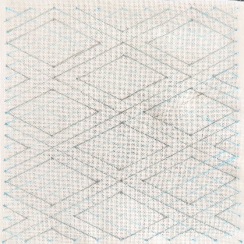 刺し子の三菱十字の描き方画像