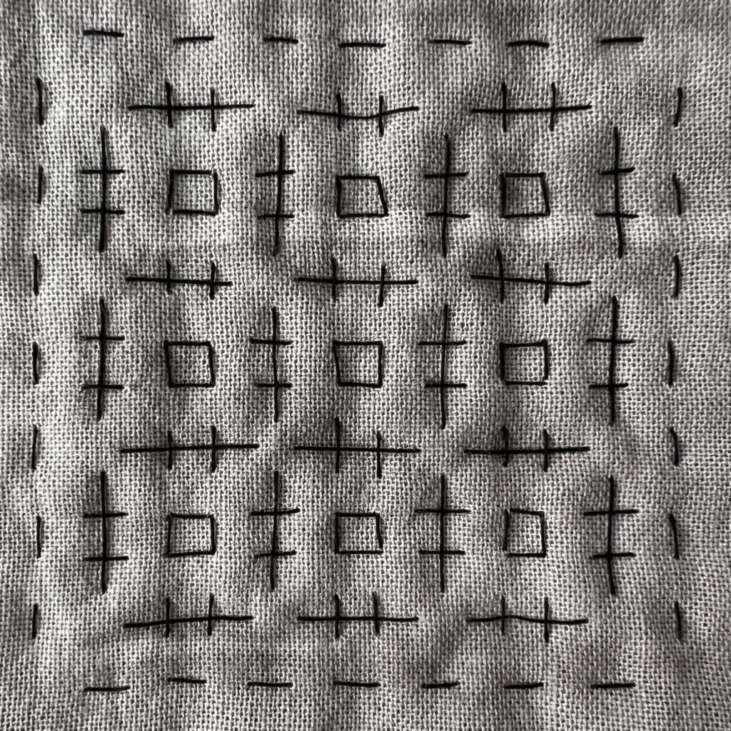 刺し子よつばとクロスの裏側の画像