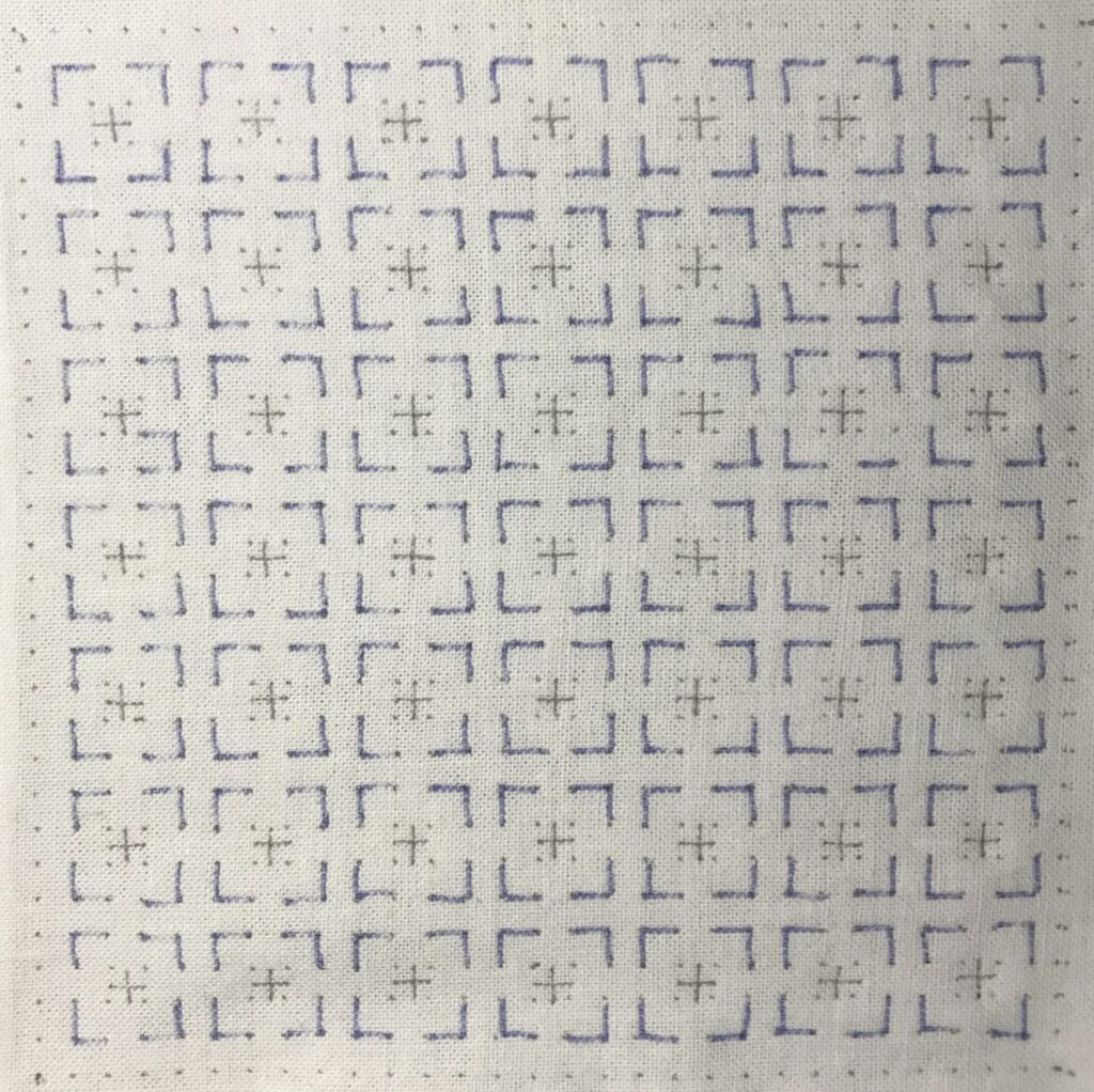 刺し子よつばクロスの描き方画像