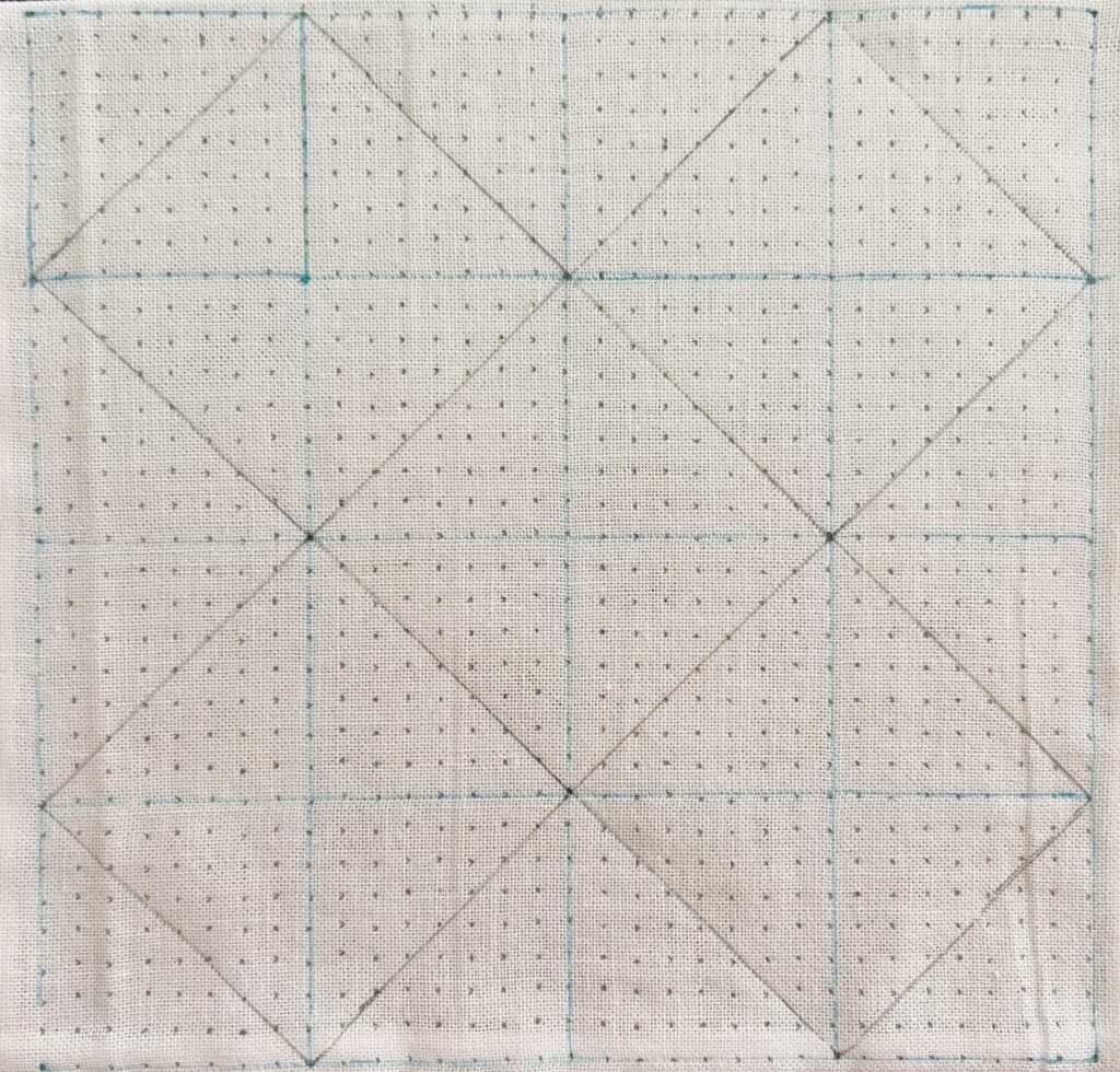 刺し子八角井桁の描き方画像