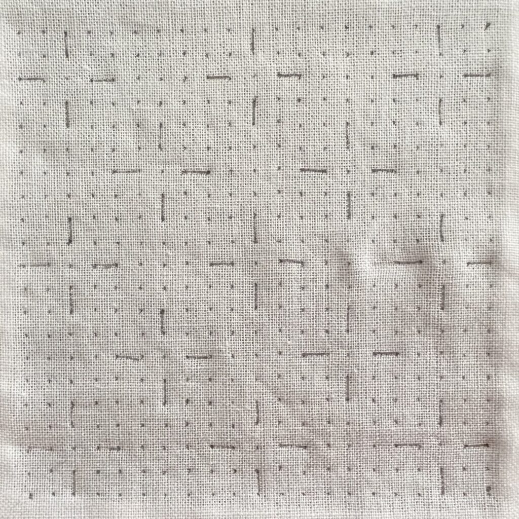 刺し子雪の結晶の描き方画像