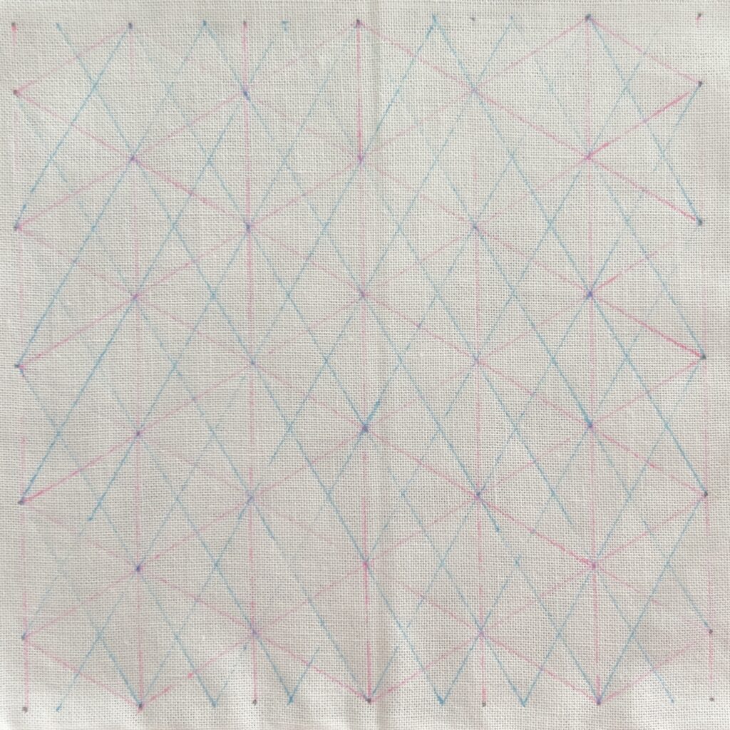 刺し子六角麻の葉の描き方画像