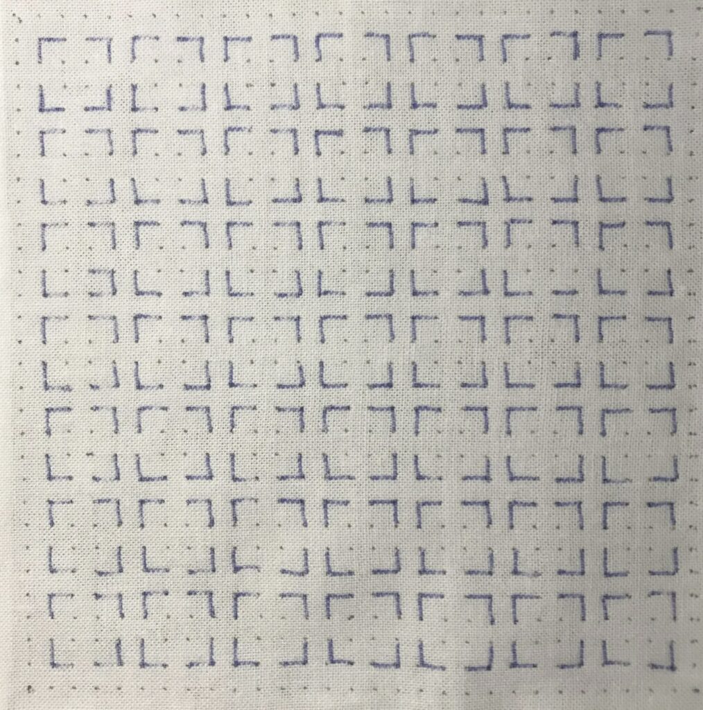 刺し子よつばクロスの描き方画像