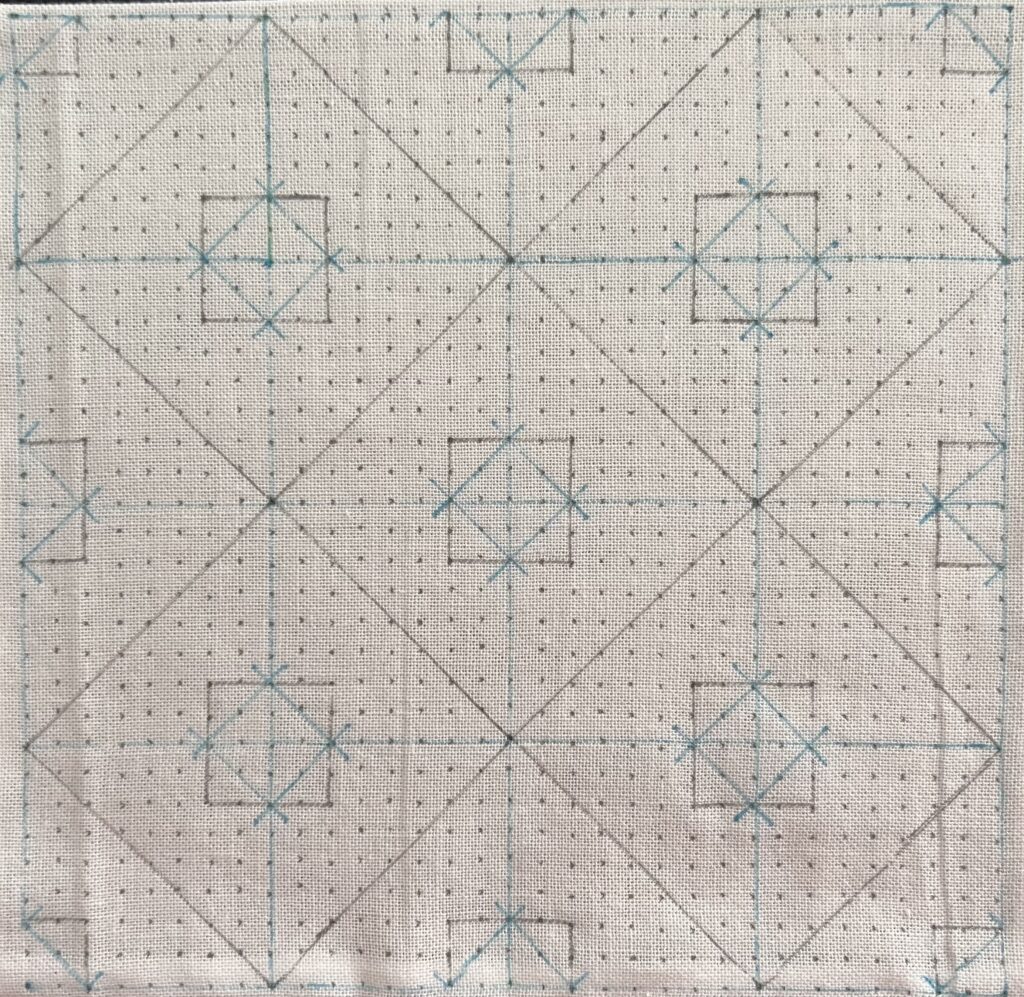 刺し子八角井桁の描き方画像