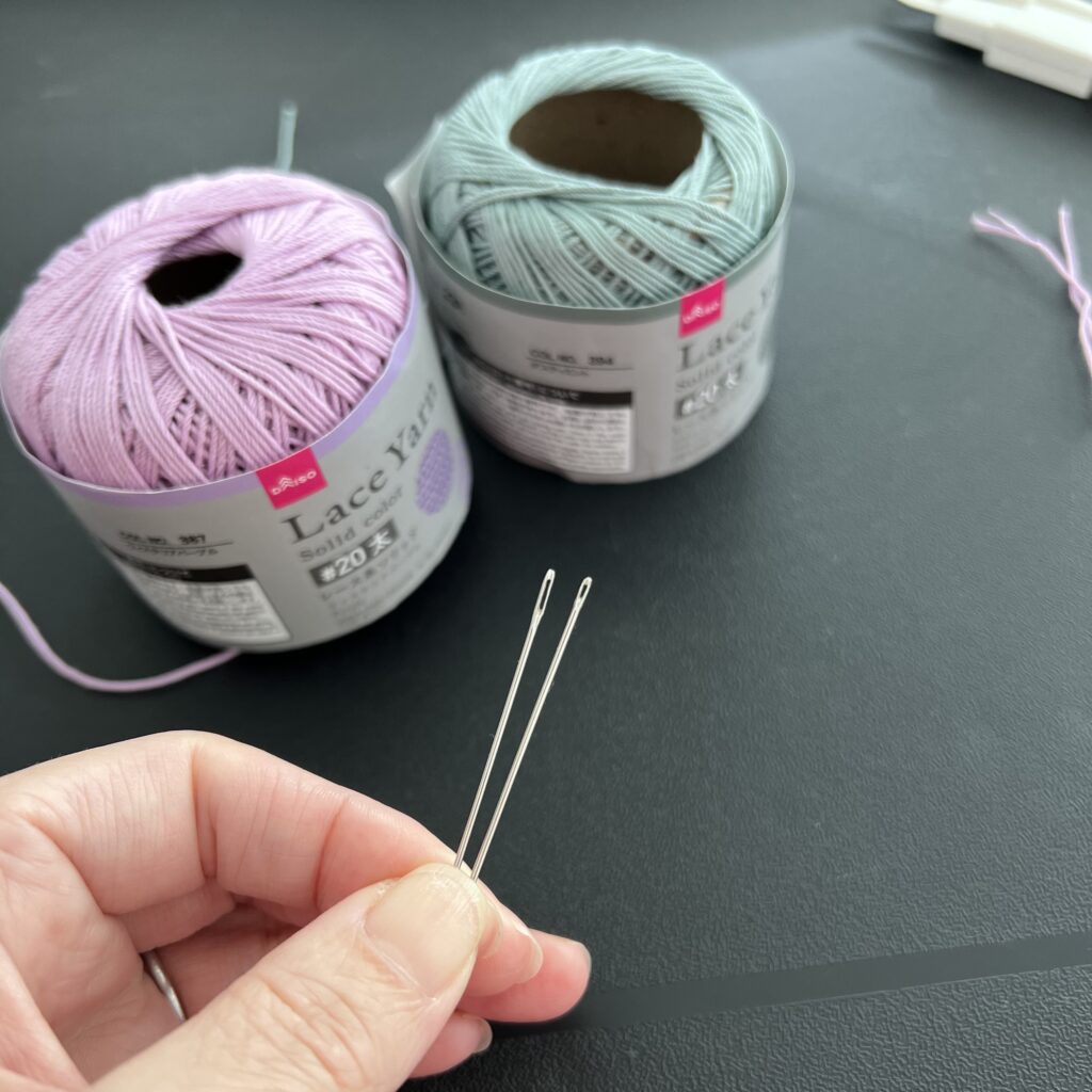 レース糸に使っている針の画像